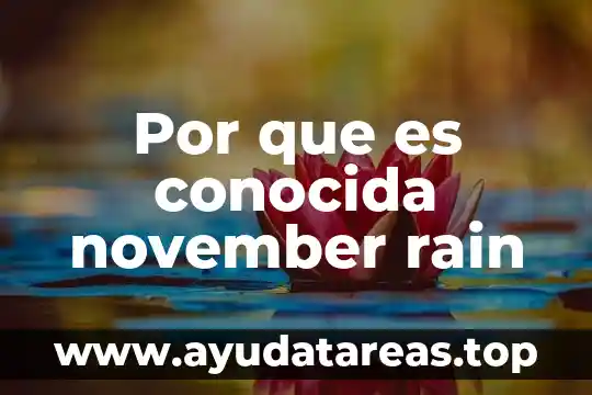 Por que es conocida november rain