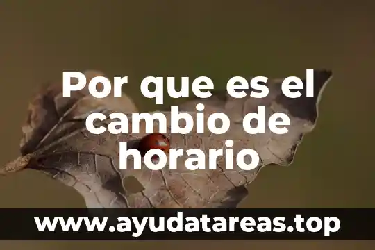 Que es tipos de cambio social 3 Por que es el cambio de horario
