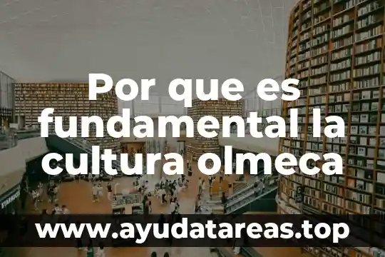 Por que es fundamental la cultura olmeca