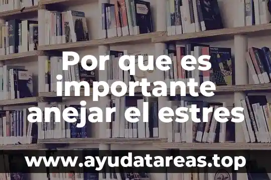 Por que es importante anejar el estres