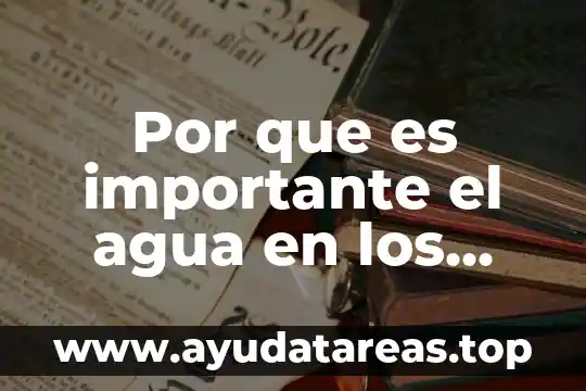 Por que es importante tener agua potable 5 Por que es importante el agua en los seres vivos
