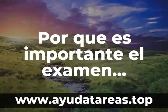 Por que es importante el examen mental