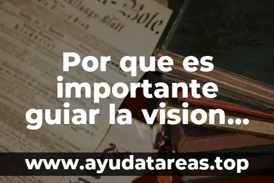 Visión que es 7 Por que es importante guiar la vision de la empresa