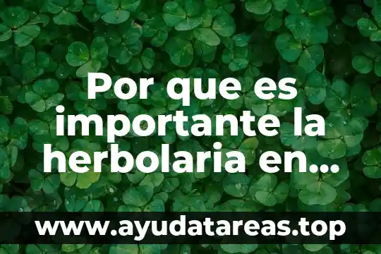 Por que es importante la herbolaria en mexico