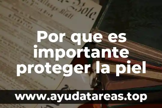 Que es la piel de humano 6 Por que es importante proteger la piel