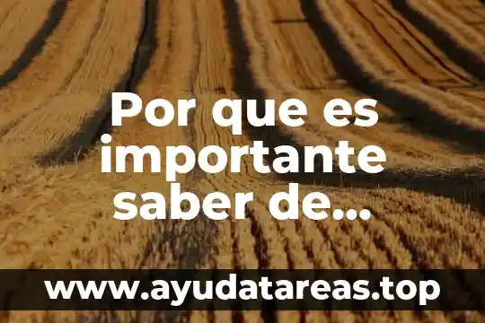 Por que es importante saber de historia