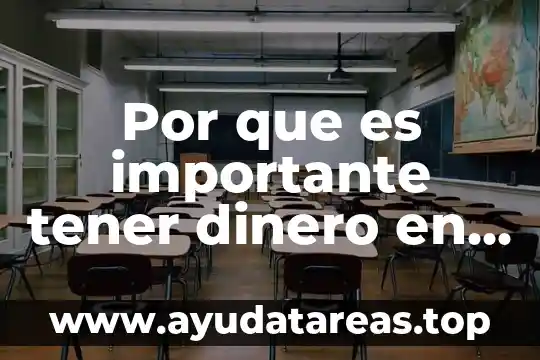 Que es tener etica de vida 5 Por que es importante tener dinero en caja