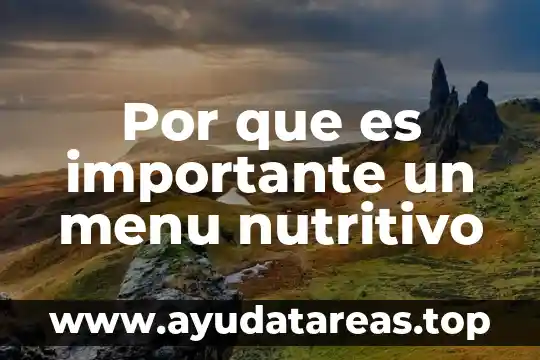 Que significa ansi-sparc por que es importante 8 Por que es importante un menu nutritivo