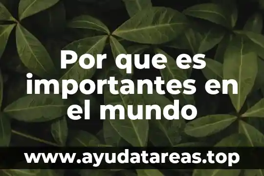 Por que es importantes ser nutriologo apoyar a la comunidad 7 Por que es importantes en el mundo