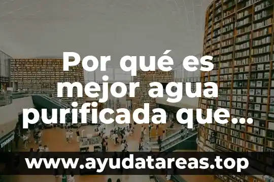 Que es agua de lixiviado 4 Por qué es mejor agua purificada que embotellada
