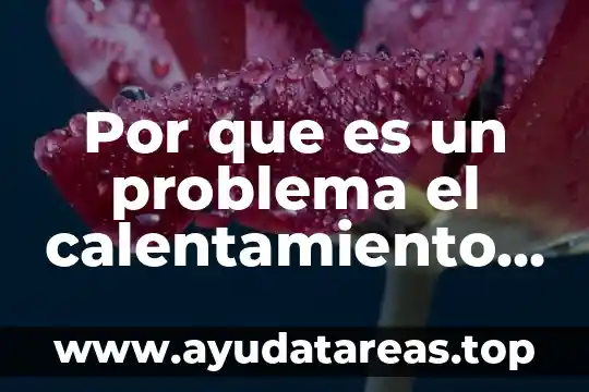 Por que es un problema el calentamiento global
