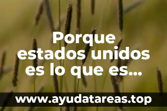 Que es significa u en estados unidos 6 Porque estados unidos es lo que es hoy