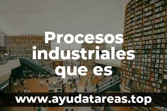 Procesos industriales que es