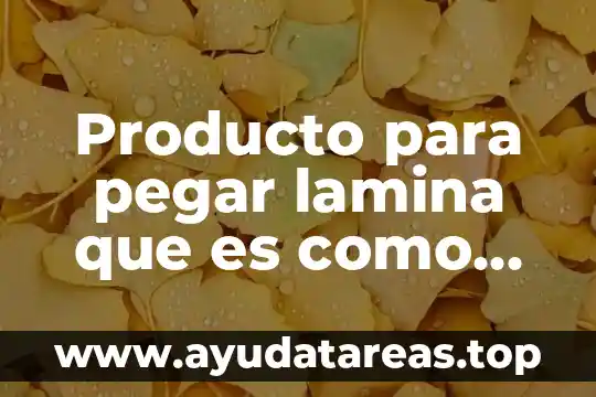 Producto para pegar lamina que es como mitad clavo