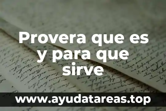 Que es pictograma y para que sirve 6 Provera que es y para que sirve