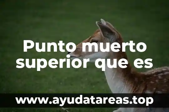 Para que es el signos de punto y signo 6 Punto muerto superior que es