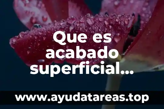 Que es acabado superficial dibujo tecnico