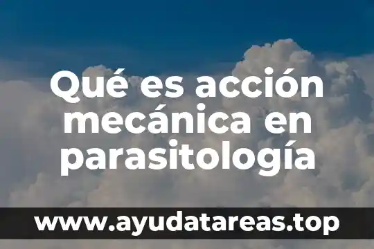 Qué es acción mecánica en parasitología