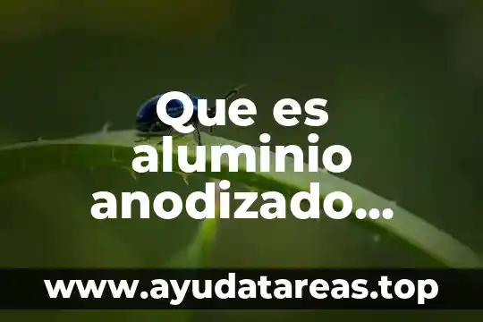 Que es aluminio anodizado natural