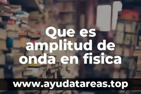 Qué es amplitud del espacio paletofemoral 6 Que es amplitud de onda en fisica