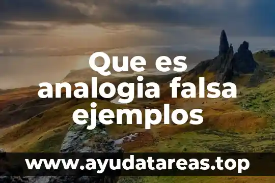 Que es agua al tiempo 7 Que es analogia falsa ejemplos