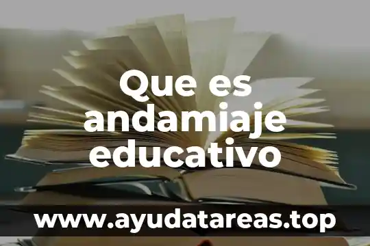 Que es andamiaje educativo