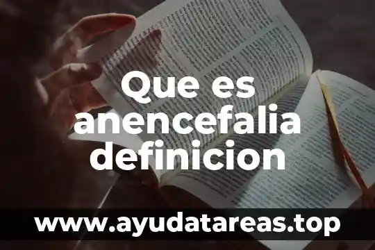 Que es anencefalia definicion