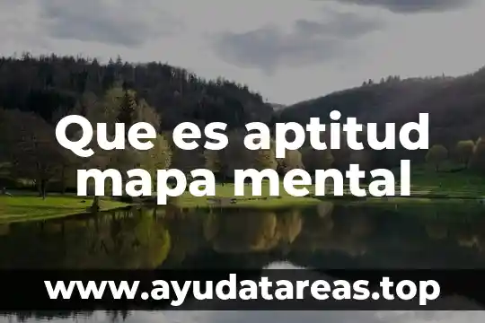 Que es aptitud mapa mental