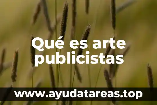 Qué es arte publicistas