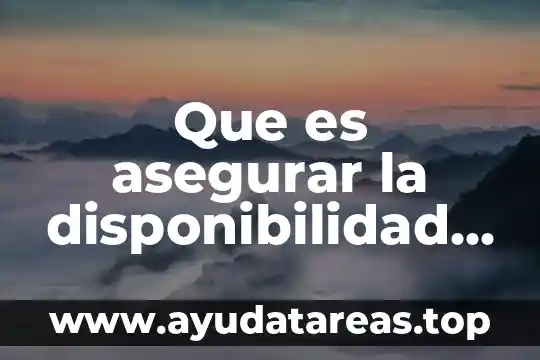 Que es un argumento de datos 4 Que es asegurar la disponibilidad de los datos