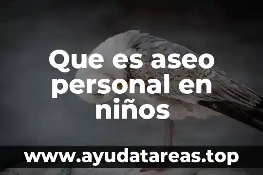 Que es competencia personal y cuidado debido 7 Que es aseo personal en niños