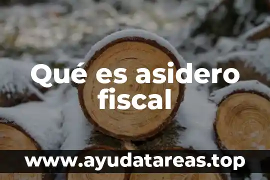 Qué es el número de control en fiscal 5 Qué es asidero fiscal