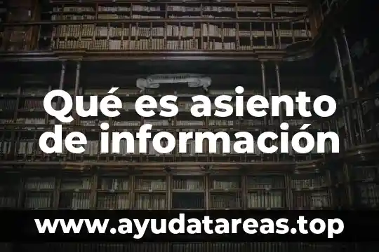 Que es una fotografia digital a color 5 Qué es asiento de información