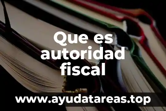 Que es autoridad y sus tipos 4 Que es autoridad fiscal