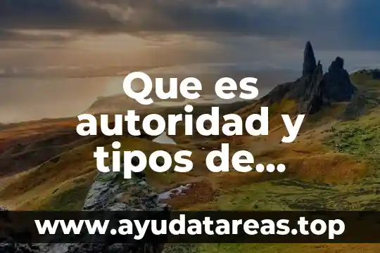 Acord de autoridad cláusula que es 3 Que es autoridad y tipos de autoridad