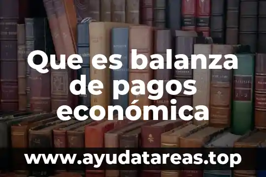Que es balanza de pagos económica