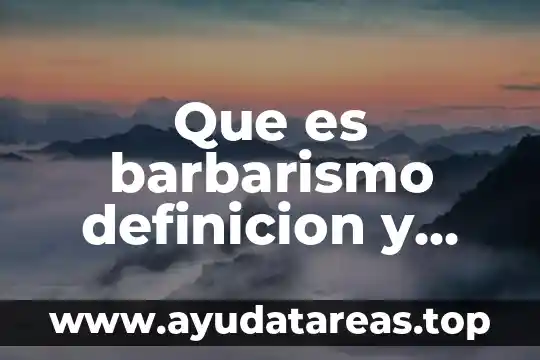 Que es niño y niña definición 6 Que es barbarismo definicion y ejemplo