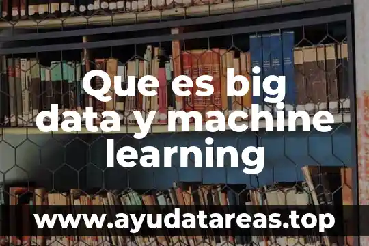 Que es big data y machine learning