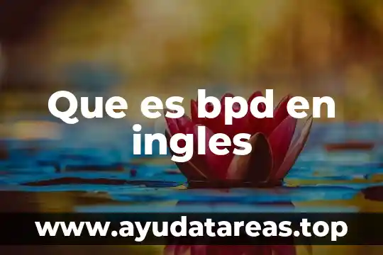 Que es color gris en ingles 4 Que es bpd en ingles