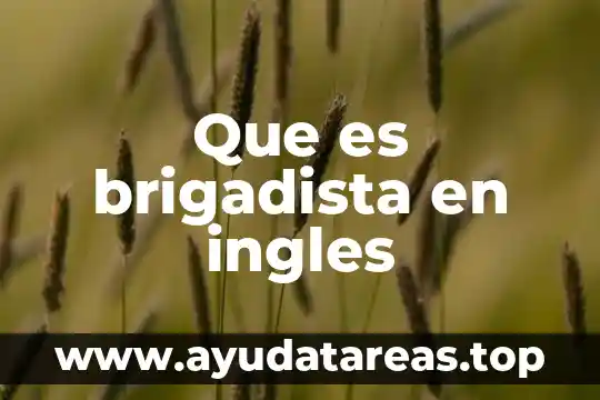 Qué es número ordinal numbers en inglés 3 Que es brigadista en ingles
