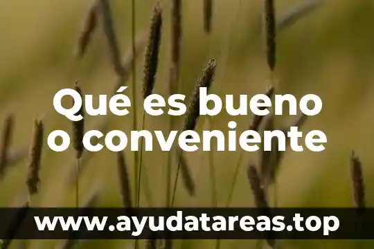 Que es mas conveniente en una encuesta de alcohol 6 Qué es bueno o conveniente
