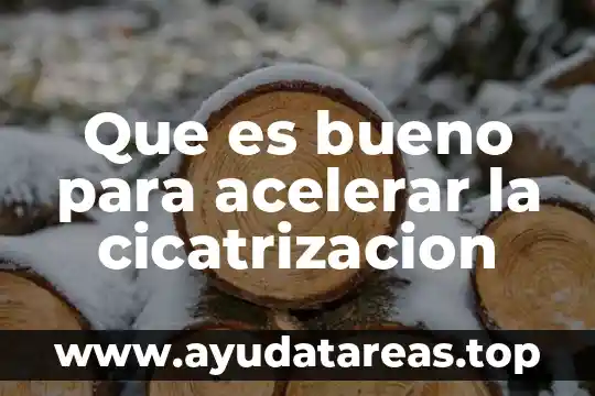 Que es bueno para acelerar la cicatrizacion