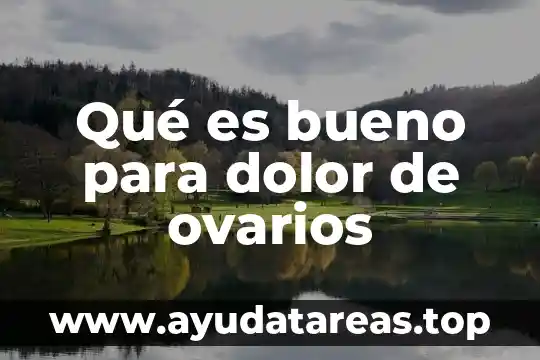 Qué es bueno para dolor de ovarios