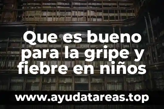 Que es un bazar definición para niños 8 Que es bueno para la gripe y fiebre en niños