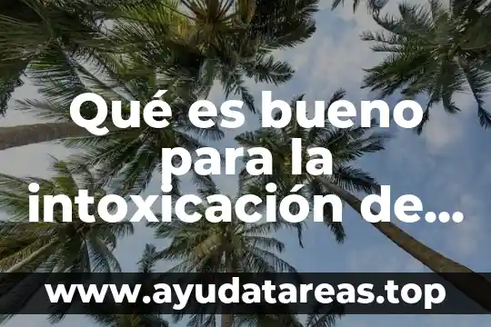 Qué es bueno para la intoxicación de un niño