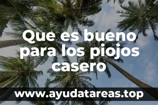 Que es bueno para los piojos casero