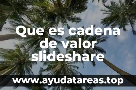 Que es valor positivo del dinero 7 Que es cadena de valor slideshare