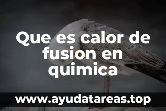 Que es el número de oxidación en quimica 7 Que es calor de fusion en quimica