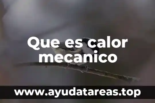 Que es el mecánico en un logotipo 3 Que es calor mecanico