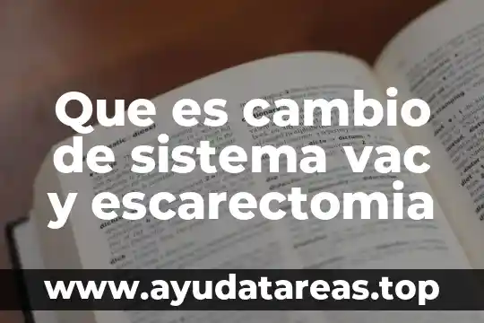 Administracion del cambio que es 8 Que es cambio de sistema vac y escarectomia